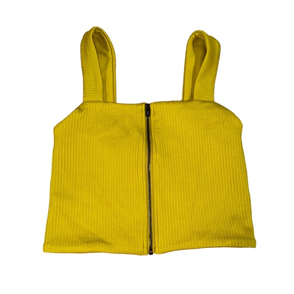 aerie Tops - NWT Offline by Aerie Zipper Cropped Top Neon Green Yellow Size Medium